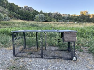 Portable metal chicken coup