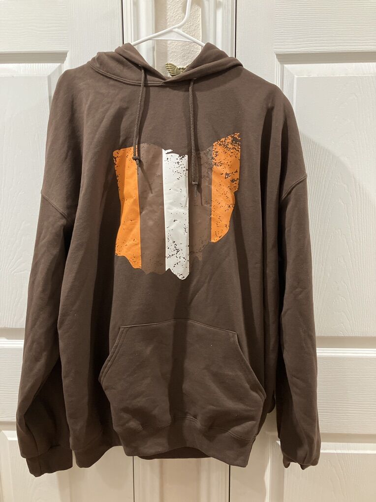 Vintage Cleveland Browns Hoodie Rare Design 2X