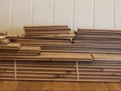Solid Oak tongue-and-groove Hardwood Flooring material