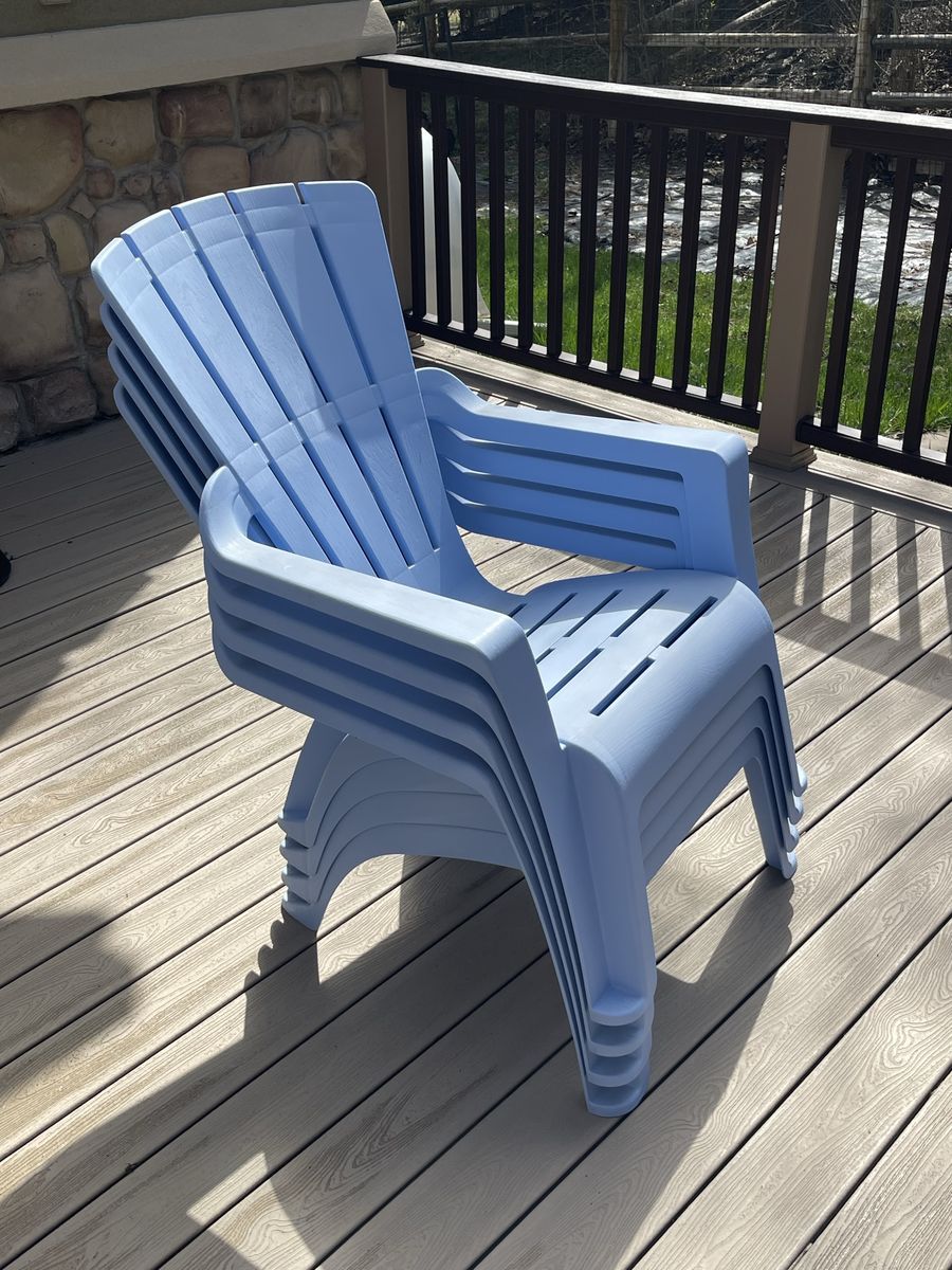 Set Four Adirondack Outdoor Chairs