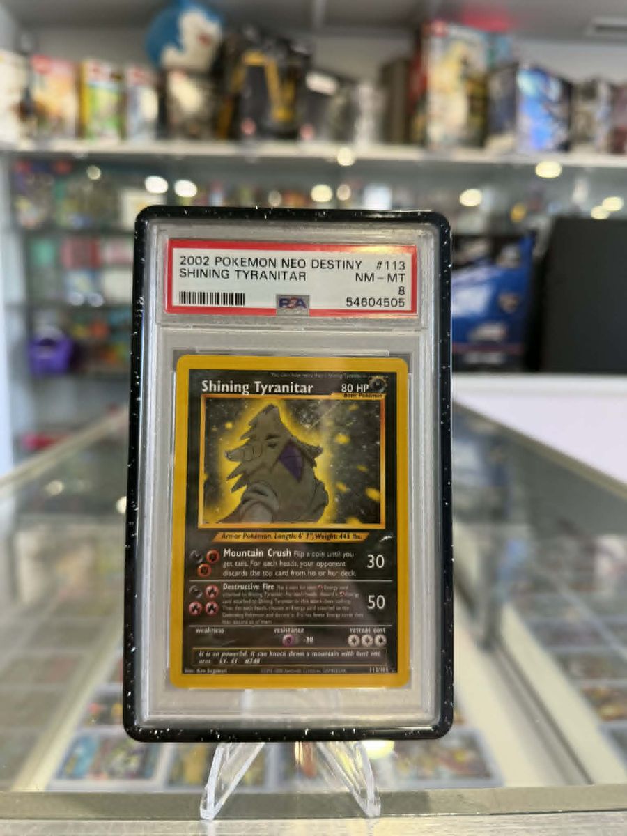 Pokemon Shining Tyranitar #113/105 Neo Destiny PSA 8