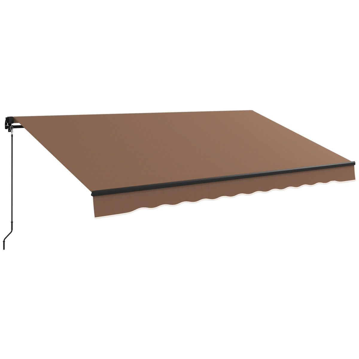 Outsunny 12' x 10' Retractable Awning - UV Resistant Sunshade Shelter