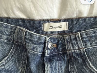 Madewell Blue Denim Carpenter Pants Women's Size 27 Tapered Leg High-Rise Jeans