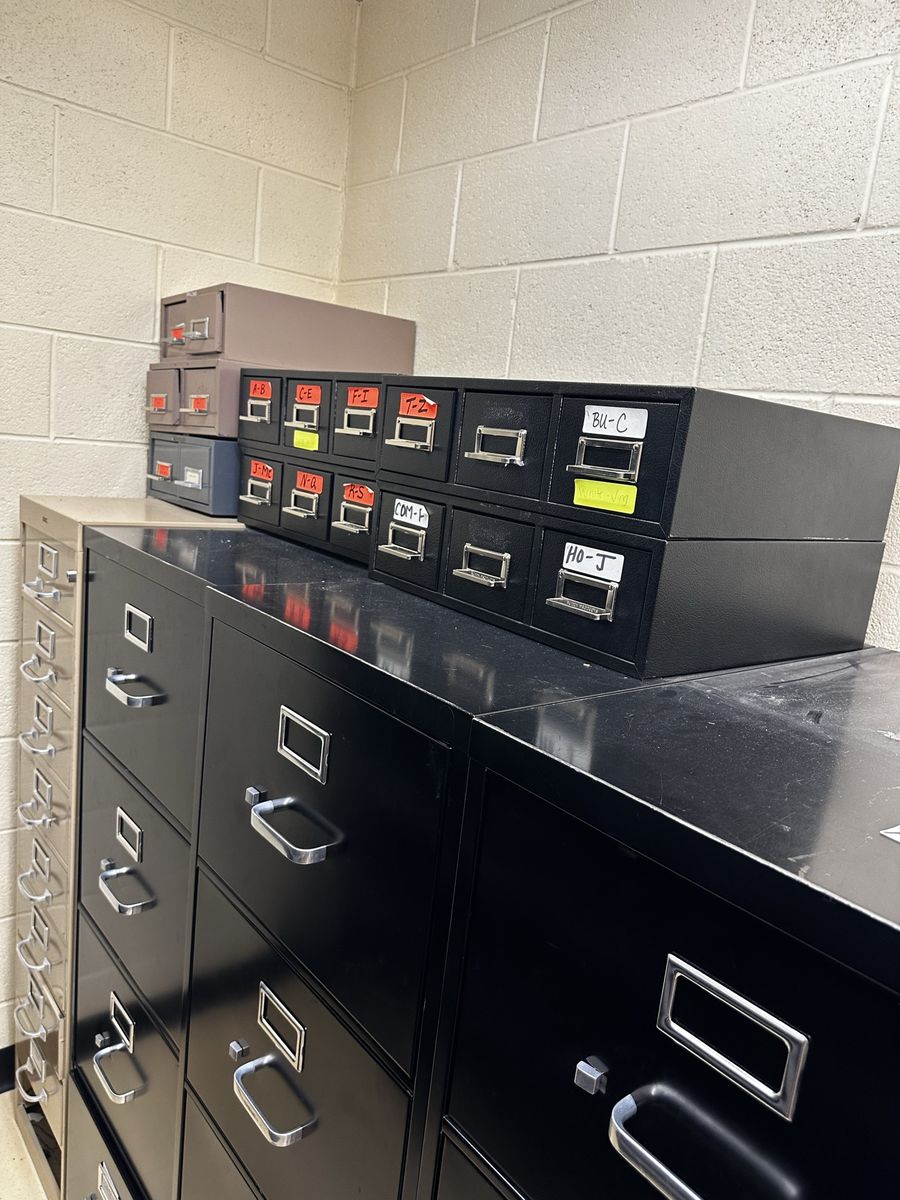 Heavy-Duty 4-Drawer Metal File Cabinets - Black & Tan Office Storage small filing drawers also