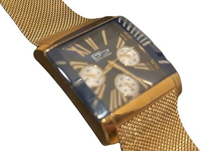 Barrons Midnight Blue mens Watch 3 Dial $190 New