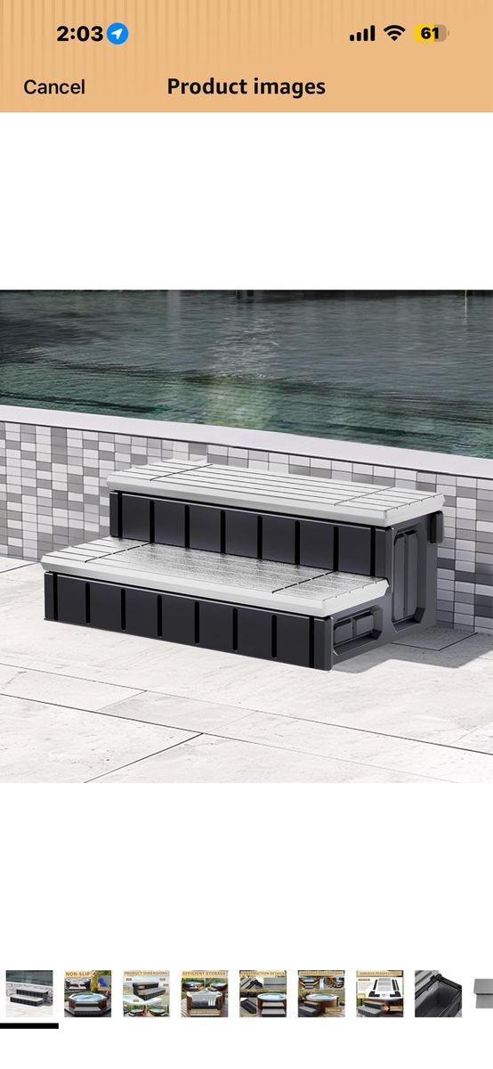 Spa Hot Tub 2-Step with Storage