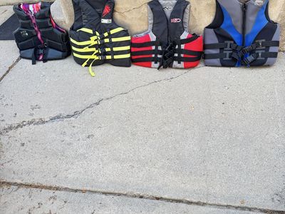 Assorted Life Jackets Lot - Hyperlite, Connelly, K2, and SWS (4 Vests)