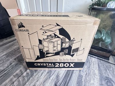 Unopened Corsair Crystal 280x Micro-ATX PC case in White