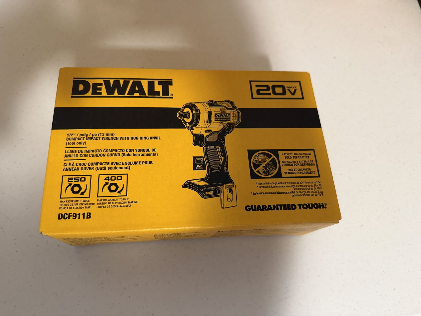 Brand new Dewalt 20V XR 1/2 inch Impact Wrench, tool only
