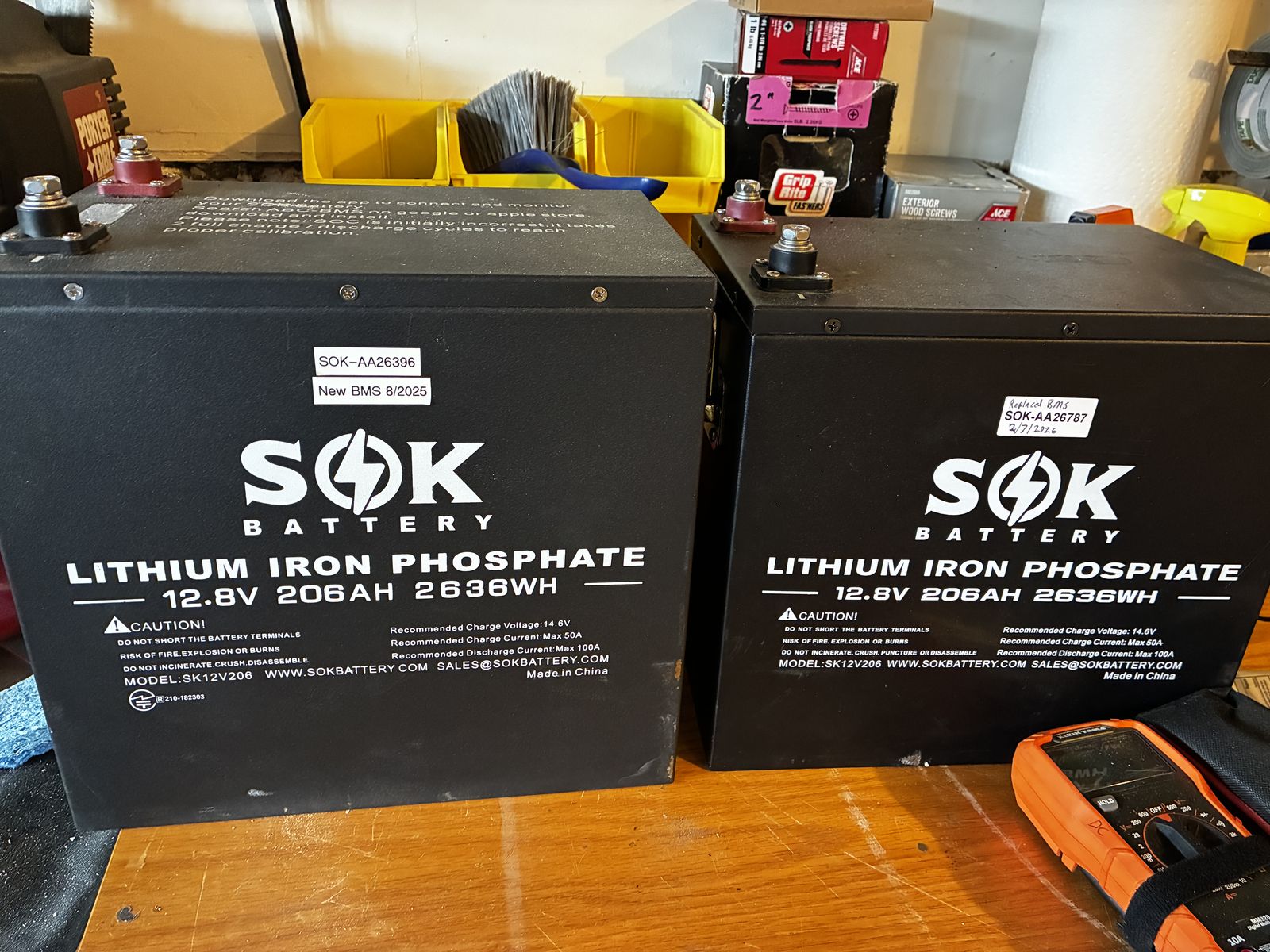 Two 206 AH (Amp Hour) 12 Volt batteries for sale - Major Price drop!