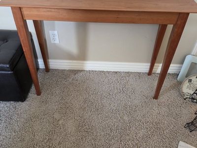 Solid Wood Entryway Console Table with Tapered Legs