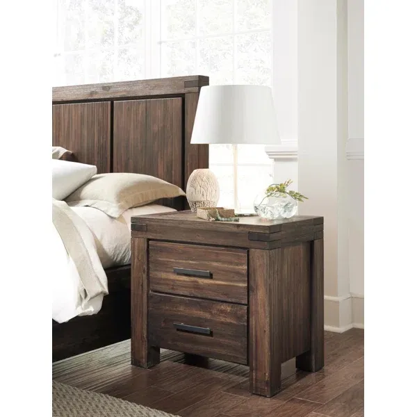 MOVING INVENTORY SALE – Kaicey Solid Wood Nightstand Set