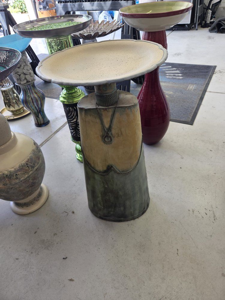bird baths, beautiful, original designs. $70 each