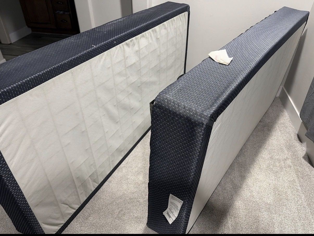 Split King Box Spring Set - Dark Fabric Mattress Foundations