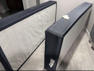 Split King Box Spring Set - Dark Fabric Mattress Foundations