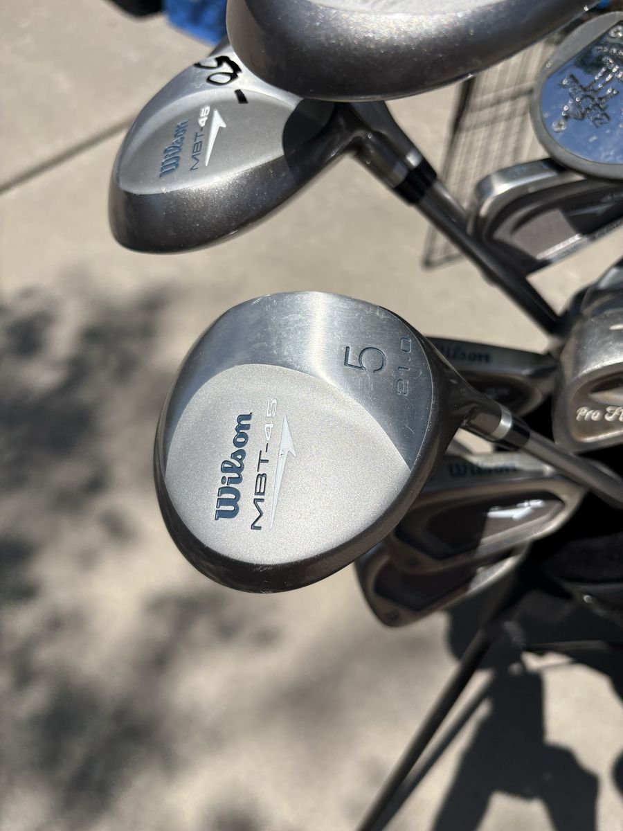Golf clubs with bag