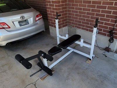 BodySmith Workout Center Adjustable Weight Bench - White Home Gym
