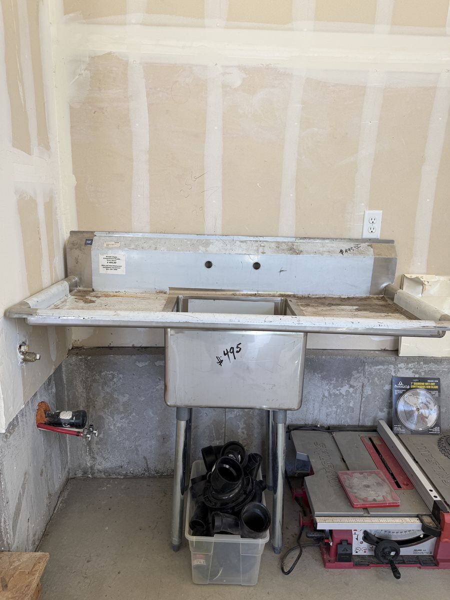 Commercial Stainless Steel Prep Sink Table