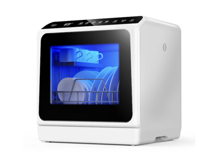 New in box 16.85 in. Portable Countertop Dishwasher 3-Cycles 6-Modes 4-Place Settings Capacity and 40 dBA