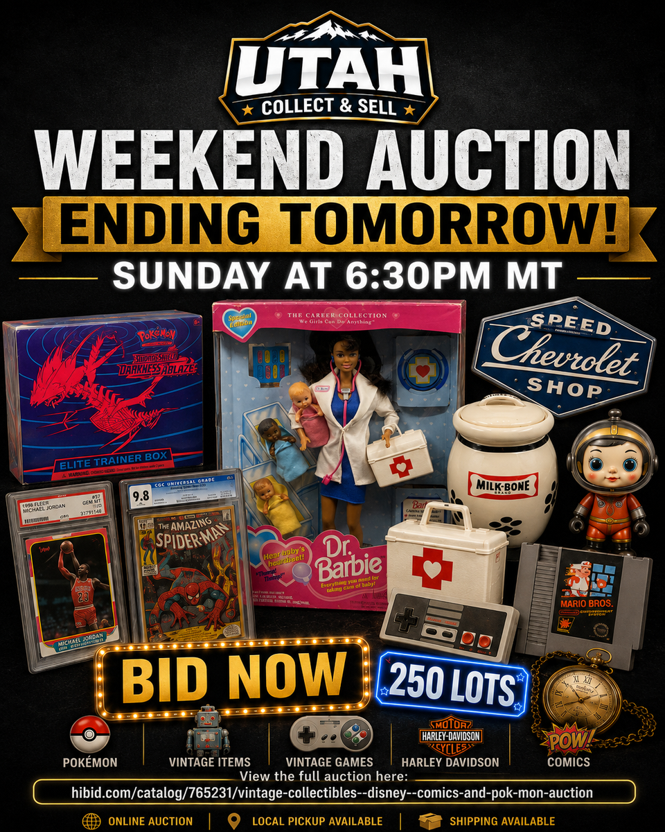 Vintage-Disney-Comics-Pokemon-Harley Auction Ending Tomorrow!