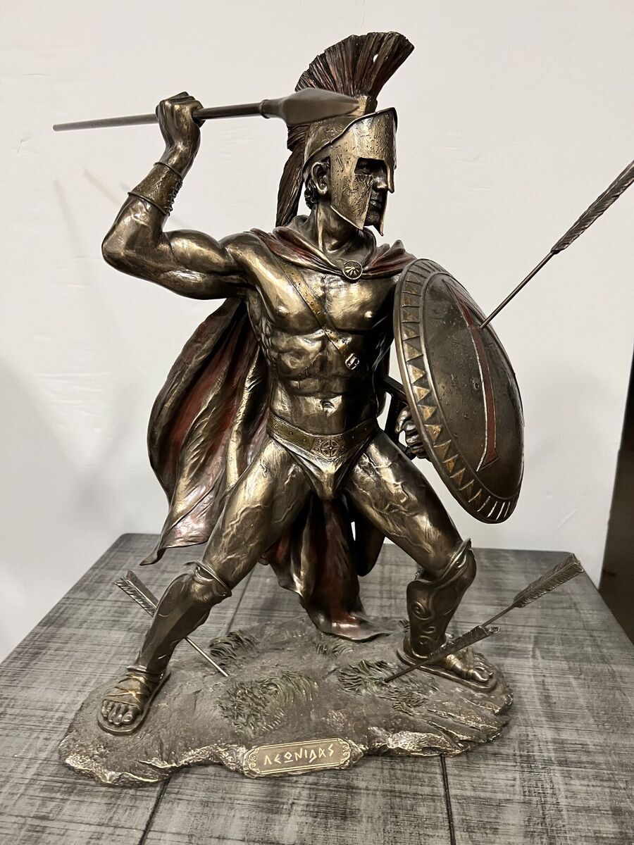 King Leonidas Sparttan Warrior Bronze Statue