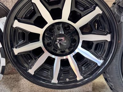 Revenge Offroad RV-304 17x9 Wheel 5x127 / 5x139.7 Black Machined. Brand new set of 4.