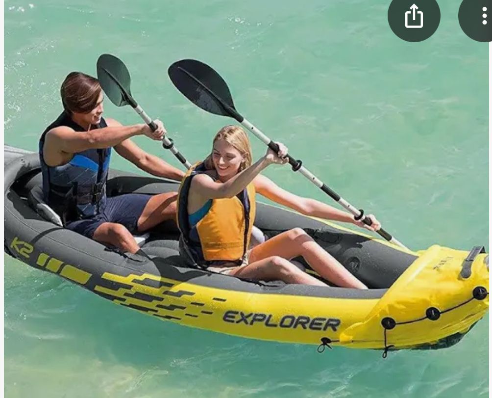 K2 Explorer Two-Person Inflatable Kayak - Portable & Easy to Use