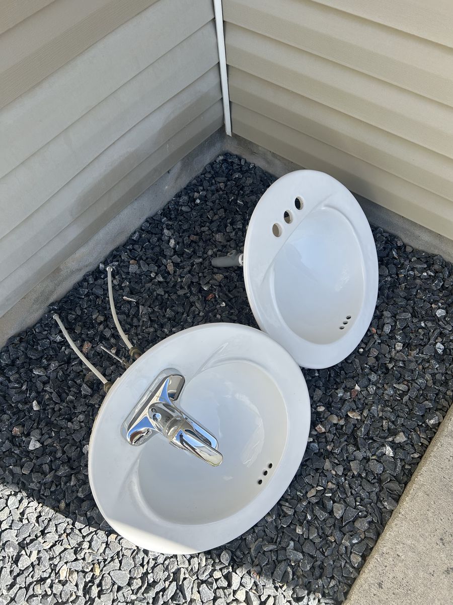 Two Round Bathroom sinks