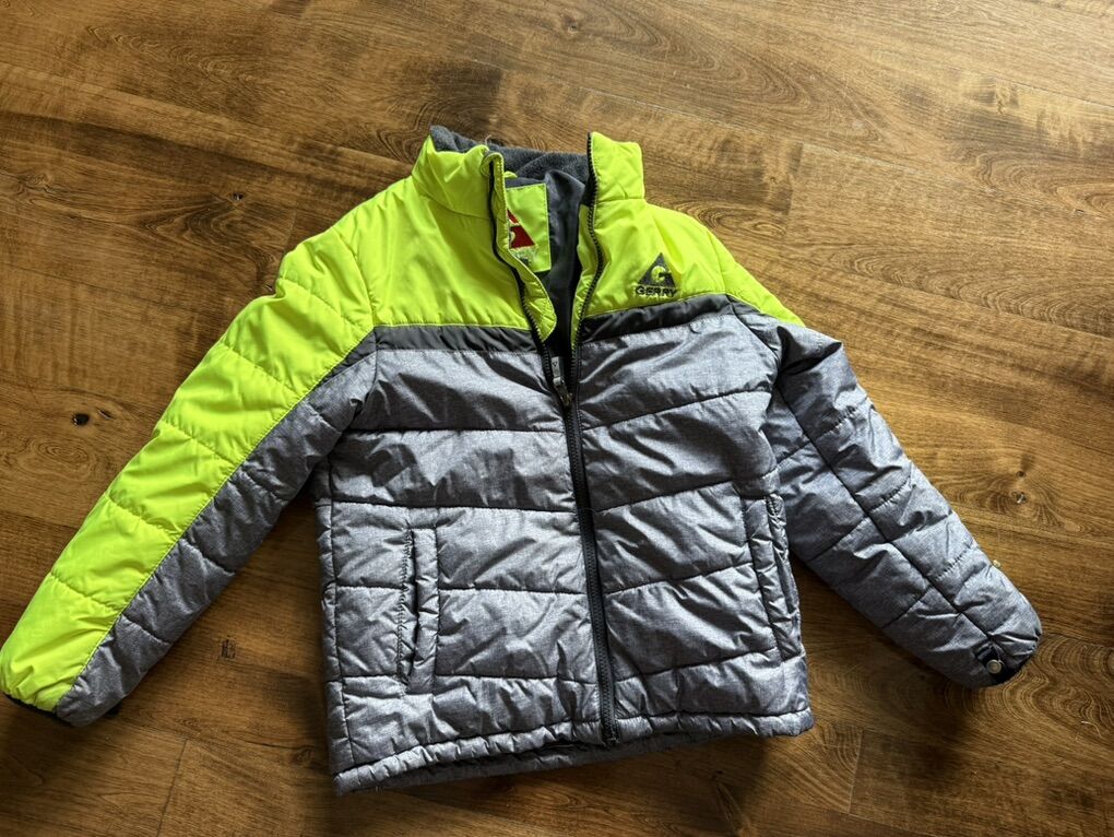 Gerry kids coat size M  10/12 gray and yellow