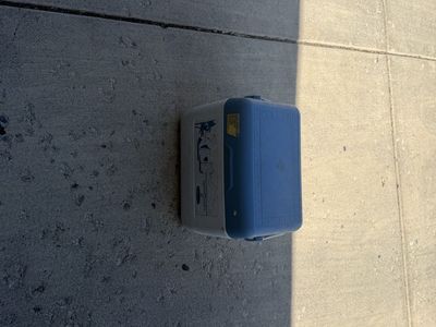Blue and White Portable Cooler Ice Chest