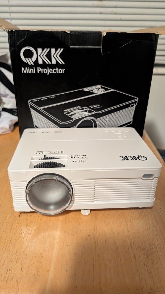 Mini Projector with HDMI cable and HDMI Adapters