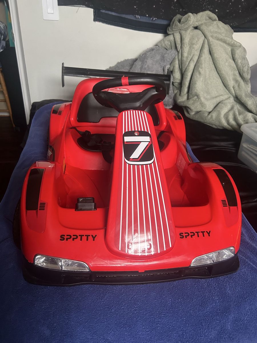 SPPTTY Kids Electric Ride-On Go-Kart Racing Car - Red