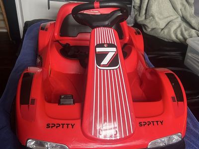 SPPTTY Kids Electric Ride-On Go-Kart Racing Car - Red