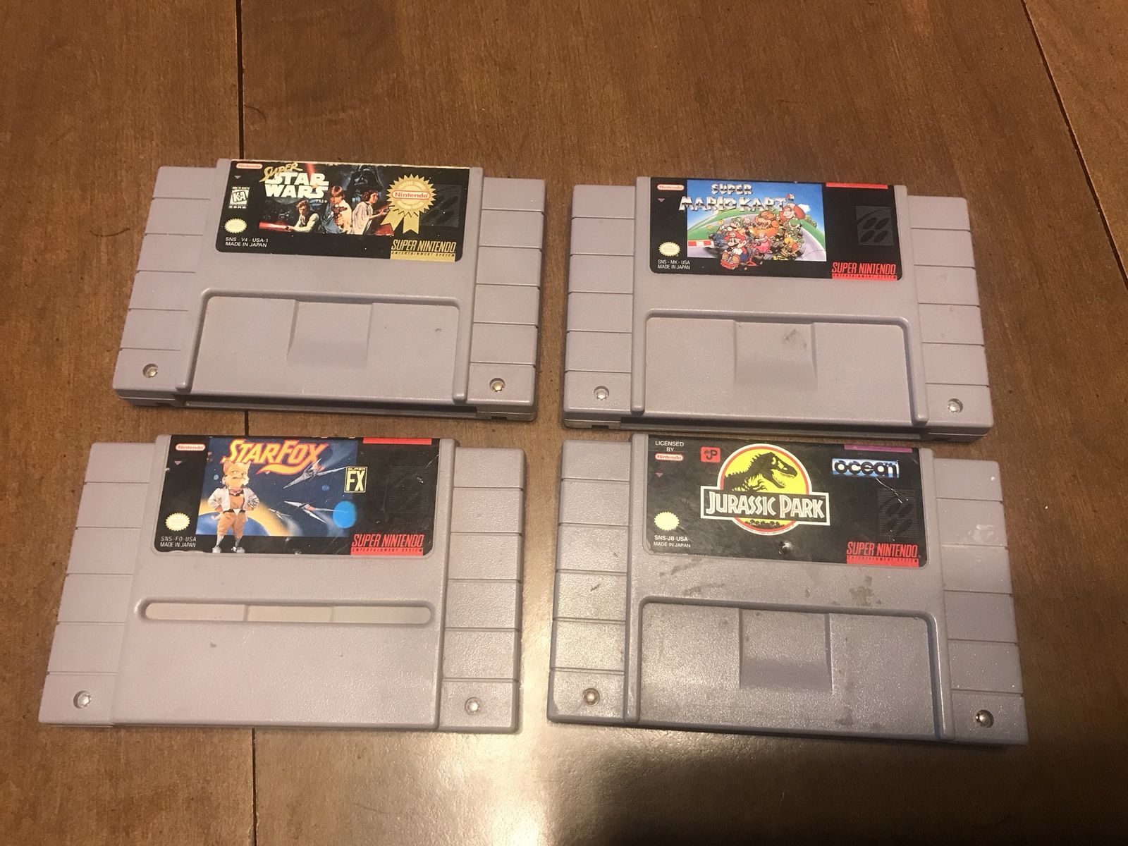 Super Nintendo cartridges