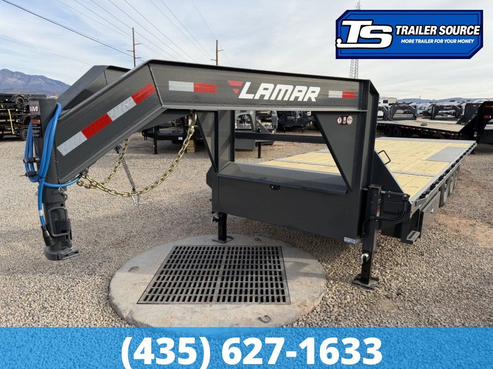 8.5x26 Lamar FA Gooseneck Deckover Tilt Trailer - 21K GVWR -