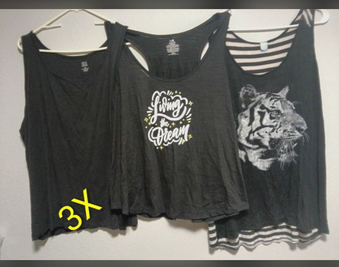 3 black tops plus 3X