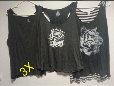 3 black tops plus 3X