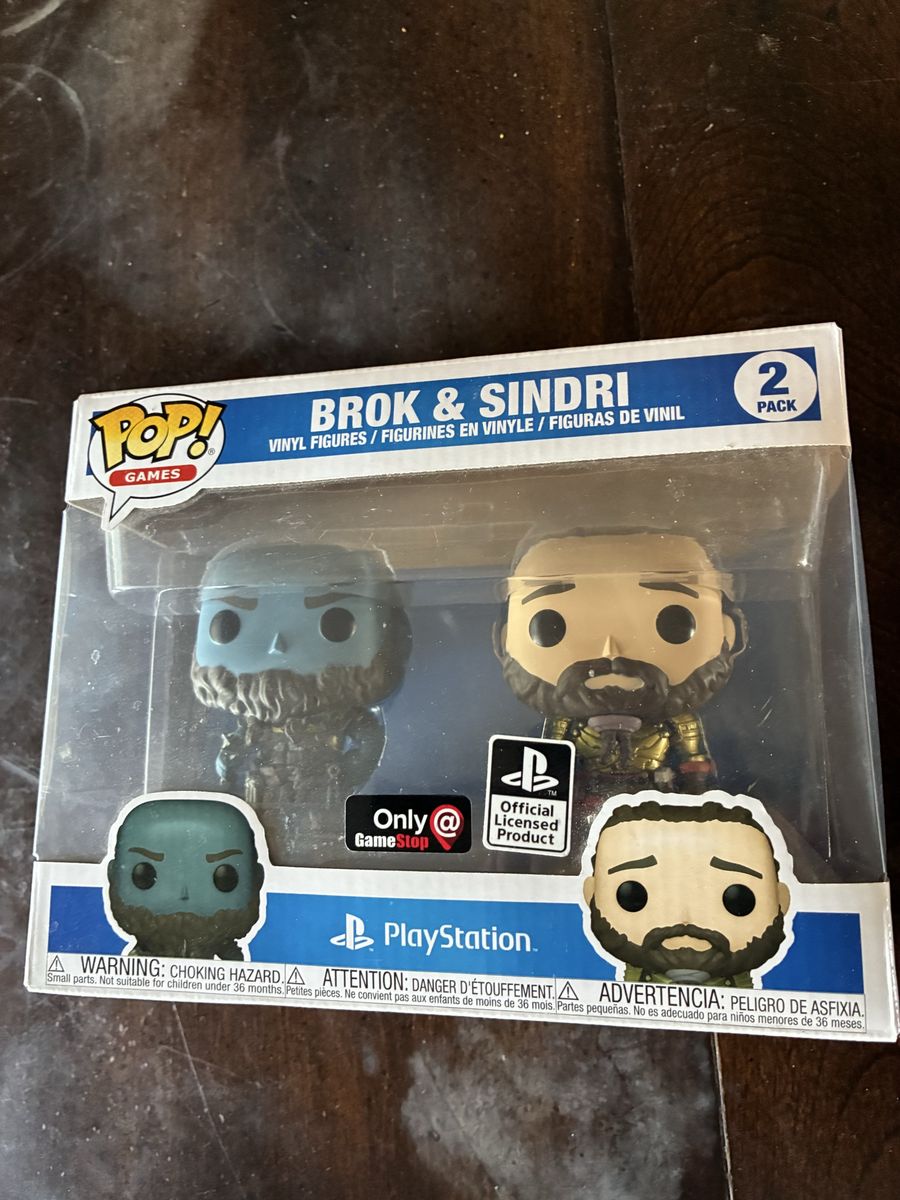 Brand New Funko Pop! Games: God of War Brok & Sindri 2-Pack (GameStop Exclusive) PlayStation Official Licensed