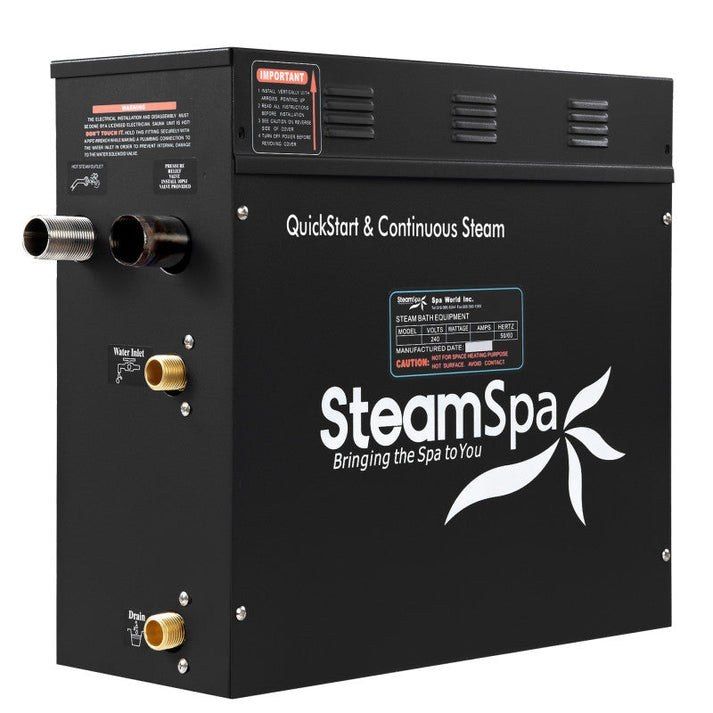 SteamSpa B02-900 9kW Steam Bath Generator Kit – New in Box – Control Panel + Drain Pan