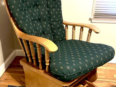 Wooden Rocking Chair with Comfortable Cushions