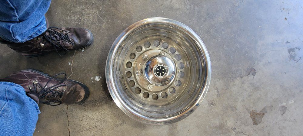 Stainless Steel 16-Inch Dually Wheel Simulator Hubcap Center Cap Liner