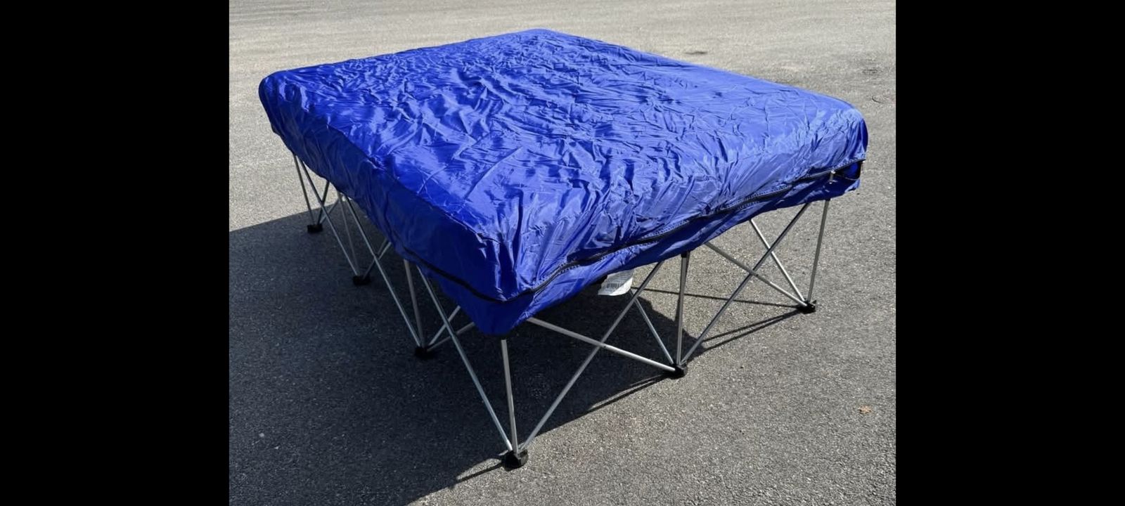 Ozark Trail Queen Instant Bed - Air Mattress, Steel Frame, Rolling Case