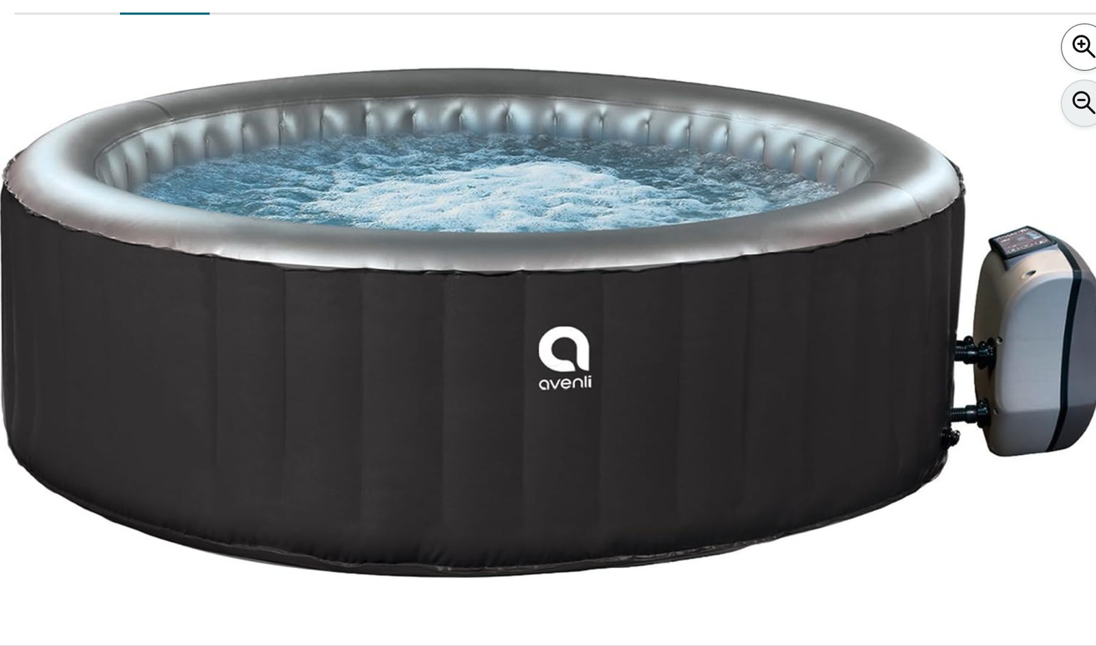 New in Box Avenli London 181 Gallon 49 Inch 2 to 3 Person Inflatable Hot Tub Spa with Control Panel, Insulated Tub Cover