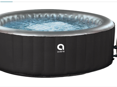 New in Box Avenli London 181 Gallon 49 Inch 2 to 3 Person Inflatable Hot Tub Spa with Control Panel, Insulated Tub Cover