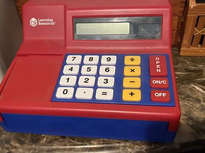 Learning Resources Pretend & Play Teaching Cash Register Toy with Play Money