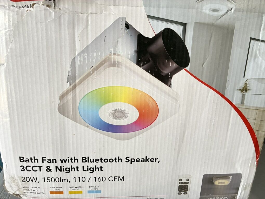 New Orein Bath Fan Blueyootg Speaker And Light