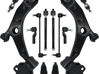 2010-2013 Mazda 3 Front Lower Control Arms w/ Ball Joint, Sway Bar Link, Inner/Outer Tie Rods