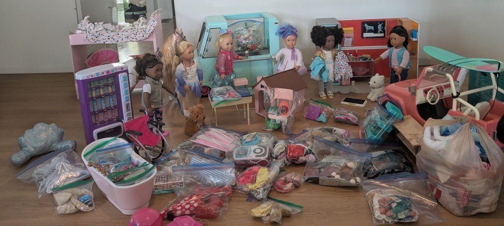 Ultimate Doll Playroom Bundle: 6 Dolls, Ice Cream Truck, Vet Clinic, Jeep & MASSIVE Accessory Lot