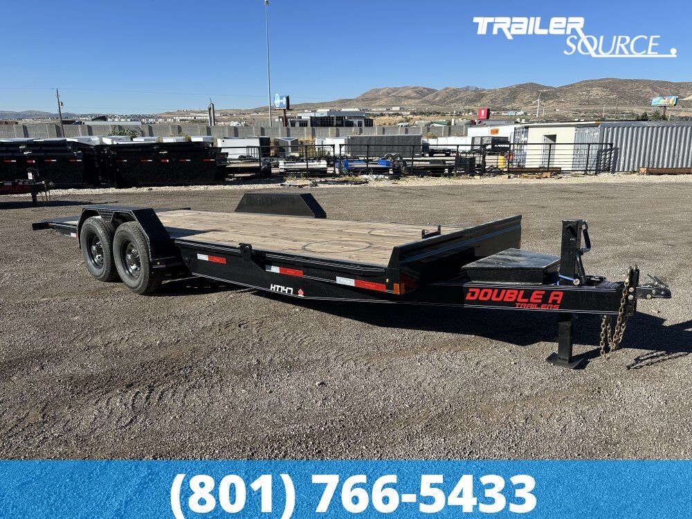 7x22 Double A Pro Series HT Power Tilt Trailer - 15.4K GVWR - Torsion Axles
