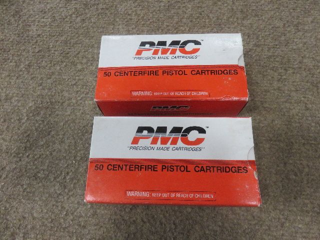 TWO BOXES OF 50 ROUNDS EACH OF PMC 110 GRAIN JHP PERSONAL DEFENSE 38+P AMMO - 100 ROUNDS TOTAL